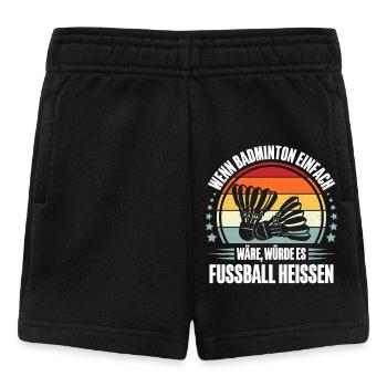 Badminton Federball - Baby Shorts - Schwarz - Vorne