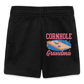 Cornhole Spieler Oma Sackloch Bean Bag Geschenk - Baby Shorts - Schwarz - Vorne