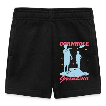 Cornhole Spieler Oma | Sackloch Bean Bag Geschenk - Baby Shorts - Schwarz - Vorne