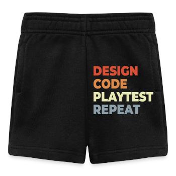 Game Development Workflow - Baby Shorts - black - Front
