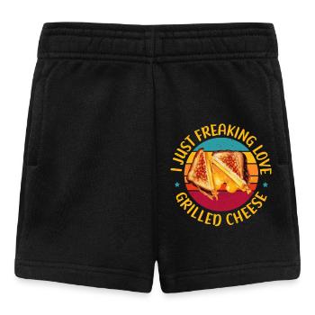 Grillkäse gegrillter Käse | Käseliebhaber Geschenk - Baby Shorts - Schwarz - Vorne