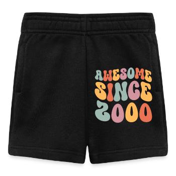 2000 Jahrgang Geburtstag Groovy Vintage Retro - Baby Shorts - Schwarz - Vorne