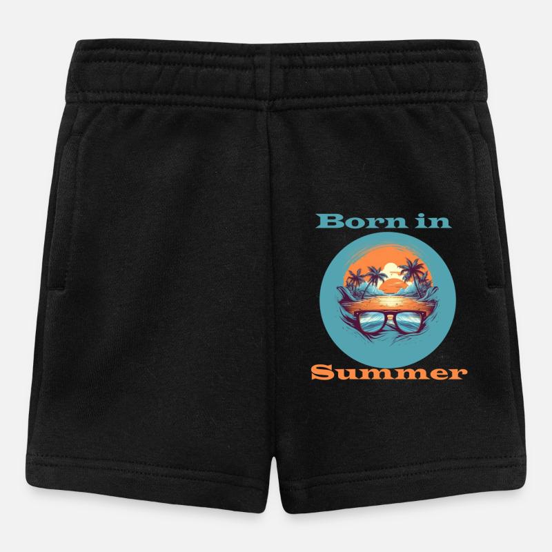 Born in Summer - Baby Shorts - black