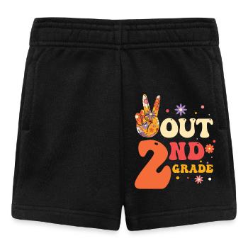 Peace Out 1. Klasse Letzter Schultag - Baby Shorts - Schwarz - Vorne