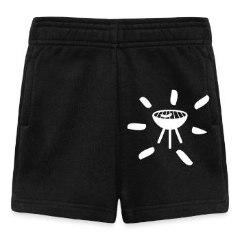 Grill Strahlen grillen chillen Camping Comic Fan - Baby Shorts - Schwarz - Vorne