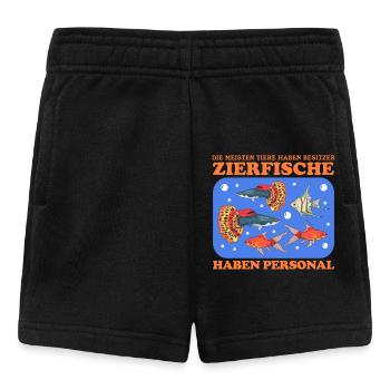 Aquarium Aquaristik Aquarianer Zierfisch Geschenk - Baby Shorts - Schwarz - Vorne