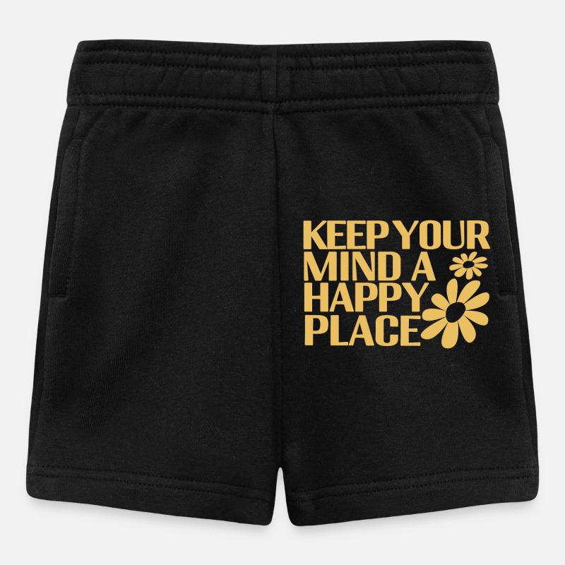 Happy Mind - Baby Shorts - Schwarz