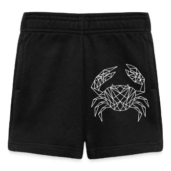 Geometric Crab - Krabbe geometrisch - white - Baby Shorts - Schwarz - Vorne