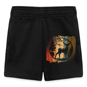 Hirsch Berge Wildnis - Baby Shorts - Schwarz - Vorne