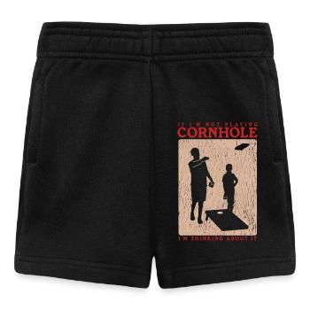Cornhole Spieler | Sackloch Bean Bag Geschenk - Baby Shorts - Schwarz - Vorne