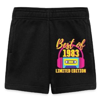 40th Birthday Best of 1983 Cassette Tape Retro 80s - Baby Shorts - black - Front