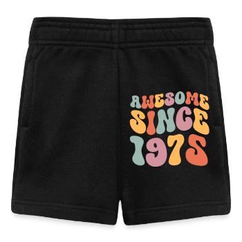 1975 Jahrgang Geburtstag Groovy Vintage Retro - Baby Shorts - Schwarz - Vorne