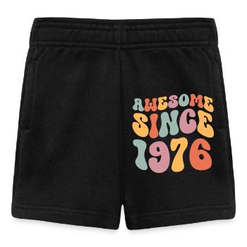 1976 Jahrgang Geburtstag Groovy Vintage Retro - Baby Shorts - Schwarz - Vorne