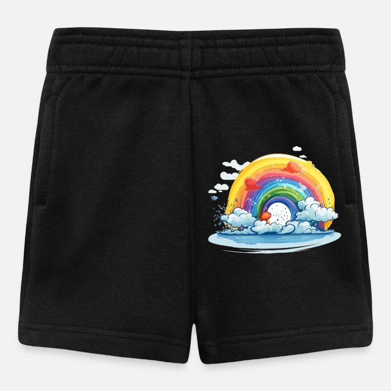 Regenbogen Pride - Baby Shorts - Schwarz