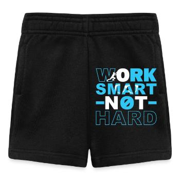 Work smart, not hard - Baby Shorts - black - Front