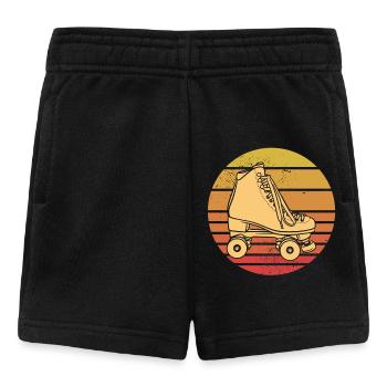 Rollschuhe Retro 70er 80er Rollerskating - Baby Shorts - Schwarz - Vorne
