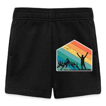Mountains Silhouette Rainbow - Baby Shorts - black - Front