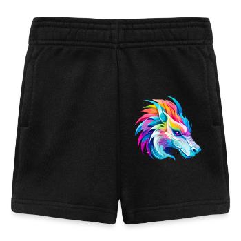 Tête de Dragon Arc-en-ciel - Short Bébé - noir - Devant
