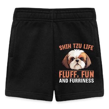 Shih Tzu Life Fluff Fun and Furriness - Baby Shorts - Schwarz - Vorne