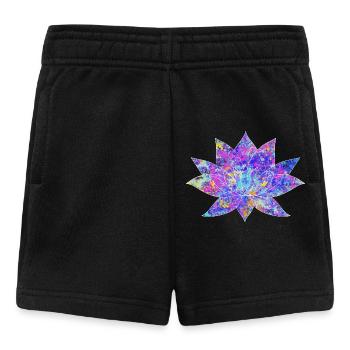 Galaxy Lotus Flower Yoga Art - Short Bébé - noir - Devant