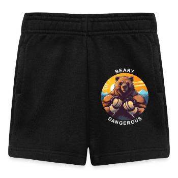 Beary - Der Boxende Bär bei - Baby Shorts - Schwarz - Vorne