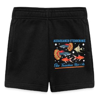 Aquaristik Aquarium Aquarianer Zierfisch Geschenk - Baby Shorts - Schwarz - Vorne