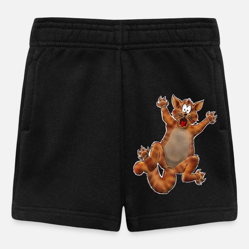 Crazy Cat - Baby Shorts - black
