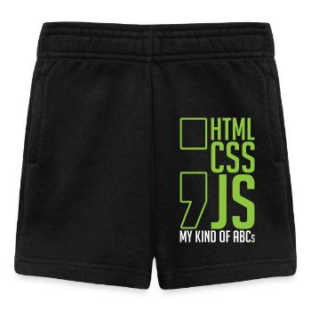 Webentwickler Geschenk Html Css Js Meine Art Von - Baby Shorts - Schwarz - Vorne