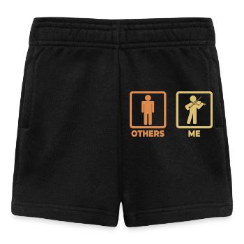 Violinist stick figure - Baby Shorts - black - Front