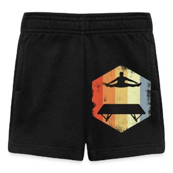 Trampoline athlete sketch - Baby Shorts - black - Front
