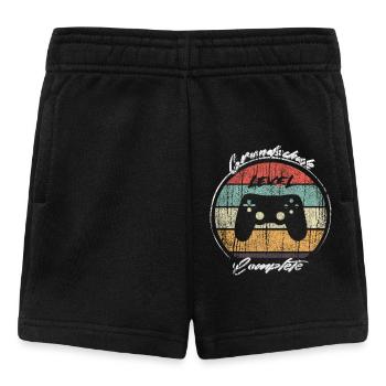 Grundschule Level Complete Gamer - Baby Shorts - Schwarz - Vorne