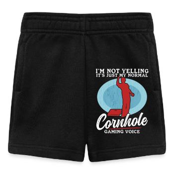 Cornhole Spieler Sackloch Bean Bag Geschenk - Baby Shorts - Schwarz - Vorne