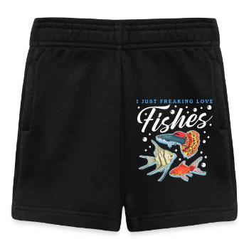 Aquaristik Aquarium Aquarianer Zierfisch Geschenk - Baby Shorts - Schwarz - Vorne