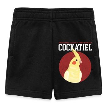 Papa Perruche | Cadeau du propriétaire d’oiseau - Short Bébé - noir - Devant