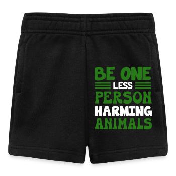 Vegan Veganismus - Baby Shorts - Schwarz - Vorne