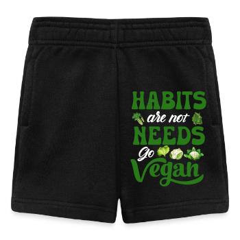 Vegan Veganismus - Baby Shorts - Schwarz - Vorne