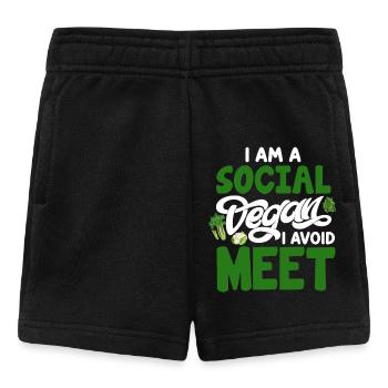 Vegan Veganismus - Baby Shorts - Schwarz - Vorne