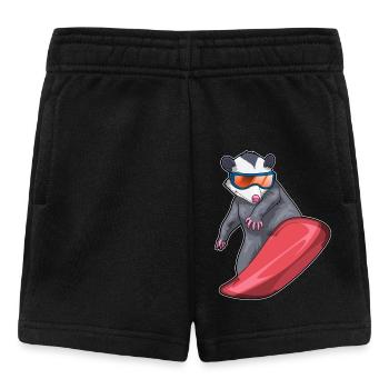 Possum Snowboarder Snowboard - Baby Shorts - black - Front