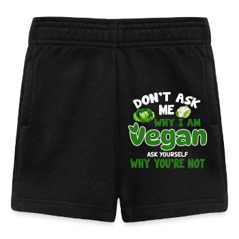 Vegan Veganismus - Baby Shorts - Schwarz - Vorne