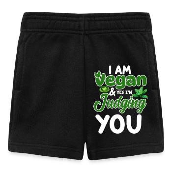 Vegan Veganismus - Baby Shorts - Schwarz - Vorne