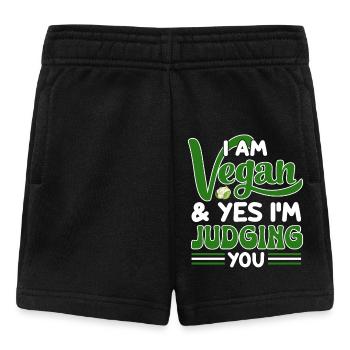 Véganisme végétalien - Short Bébé - noir - Devant