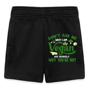 Vegan Veganismus - Baby Shorts - Schwarz - Vorne