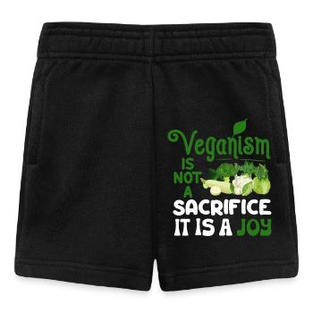 Vegan Veganismus - Baby Shorts - Schwarz - Vorne