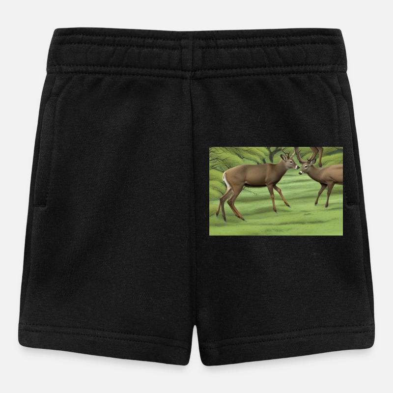 Hirsche Hirsche - Baby Shorts - Schwarz