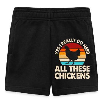 Chickens Chicken - Baby Shorts - black - Front