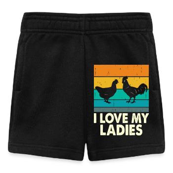 Chickens - Baby Shorts - black - Front