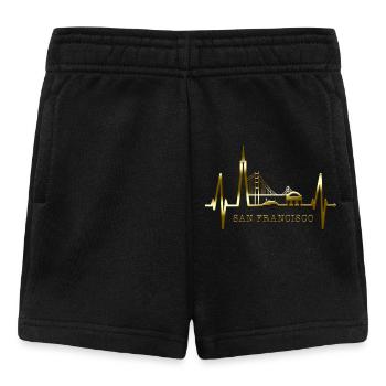 San Francisco Skyline Heartbeat California USA - Baby Shorts - black - Front