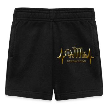 Singapore Skyline Heartbeat Asia I Love Singapore - Baby Shorts - black - Front