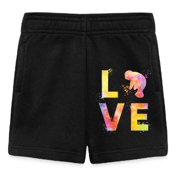 Manatee love - Baby Shorts - black - Front