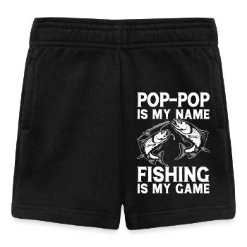 Fishing Daddy Father Son Daughter - Baby Shorts - black - Front